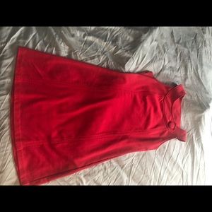 Red A-line dress